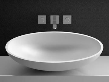 KOOL OVERSIZE - Countertop oval washbasin by Glass Design - view 2